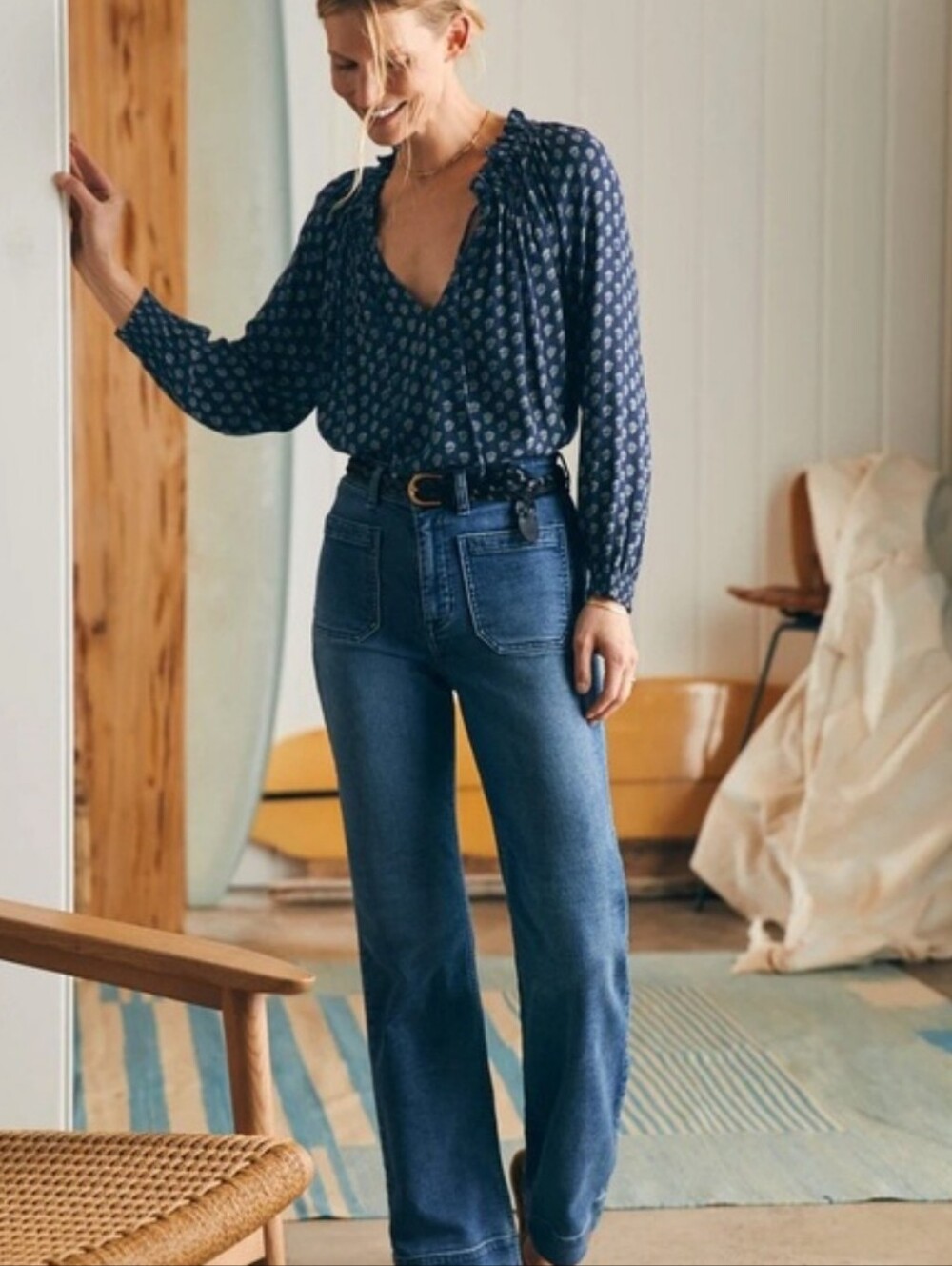 FAHERTY Emery Print Blouse